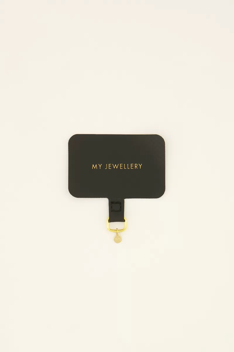 My Jewellery Attache Cordon De Téléphone Noir