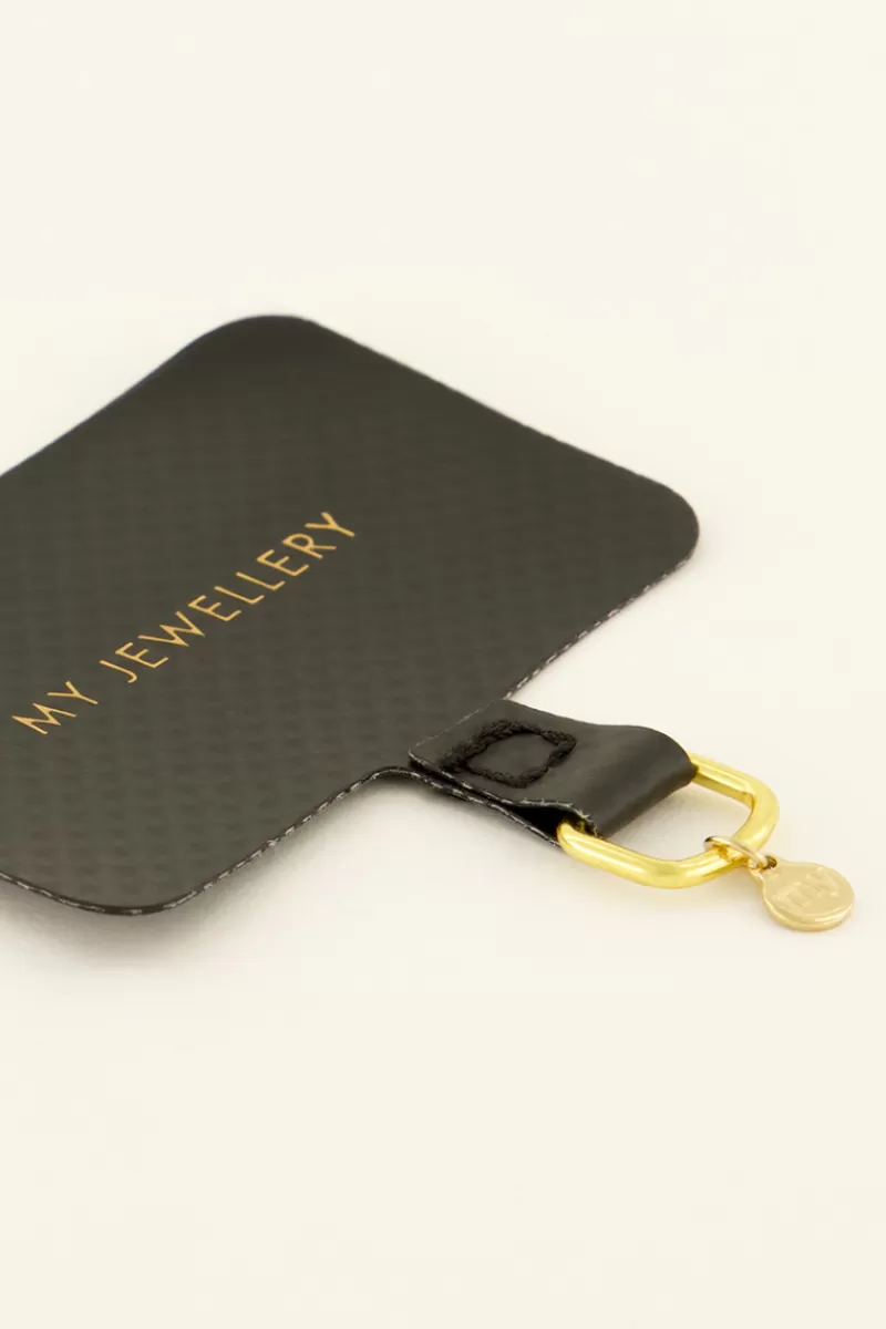 My Jewellery Attache Cordon De Téléphone Noir
