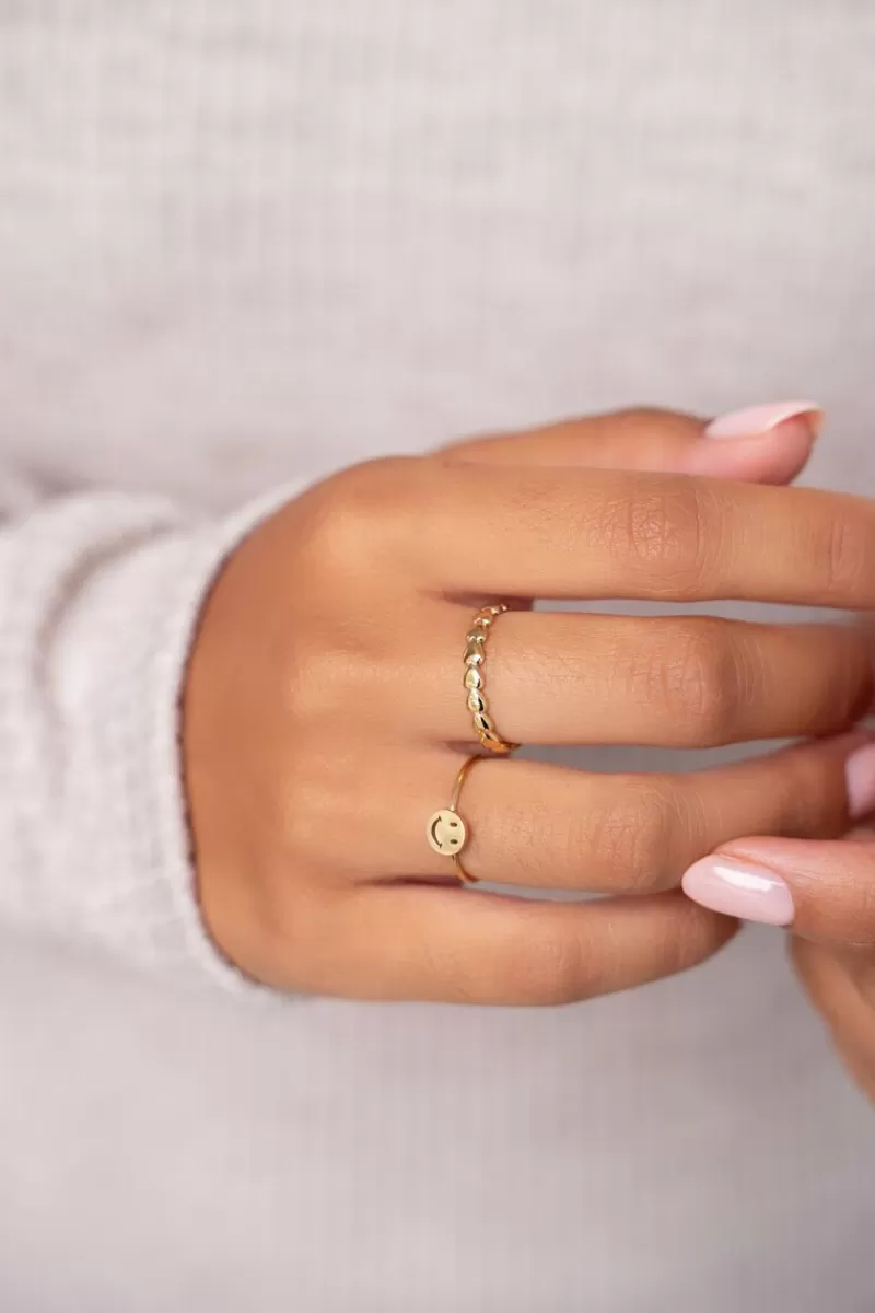 My Jewellery Bague Ajustable Smiley