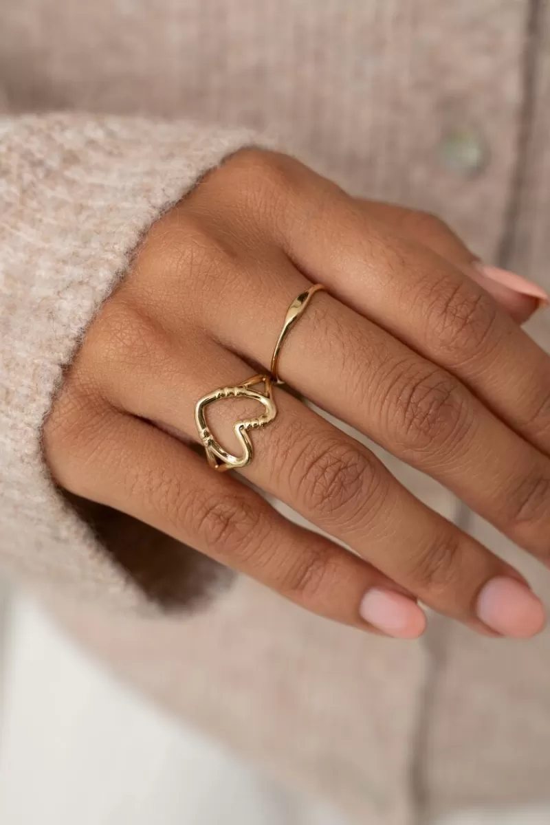My Jewellery Bague Avec Cœur Ouvert