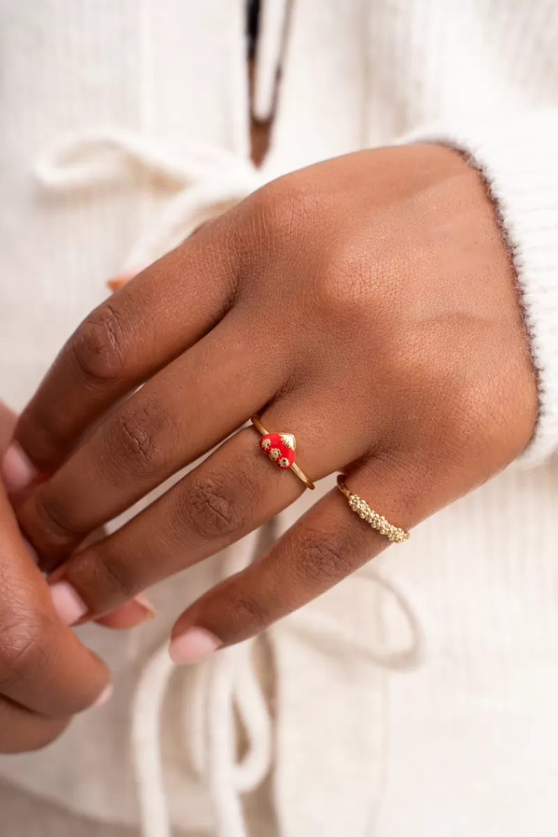 My Jewellery Bague Avec Cœur Rouge Vintage