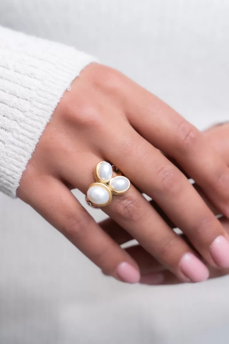 My Jewellery Bague Avec Trois Perles