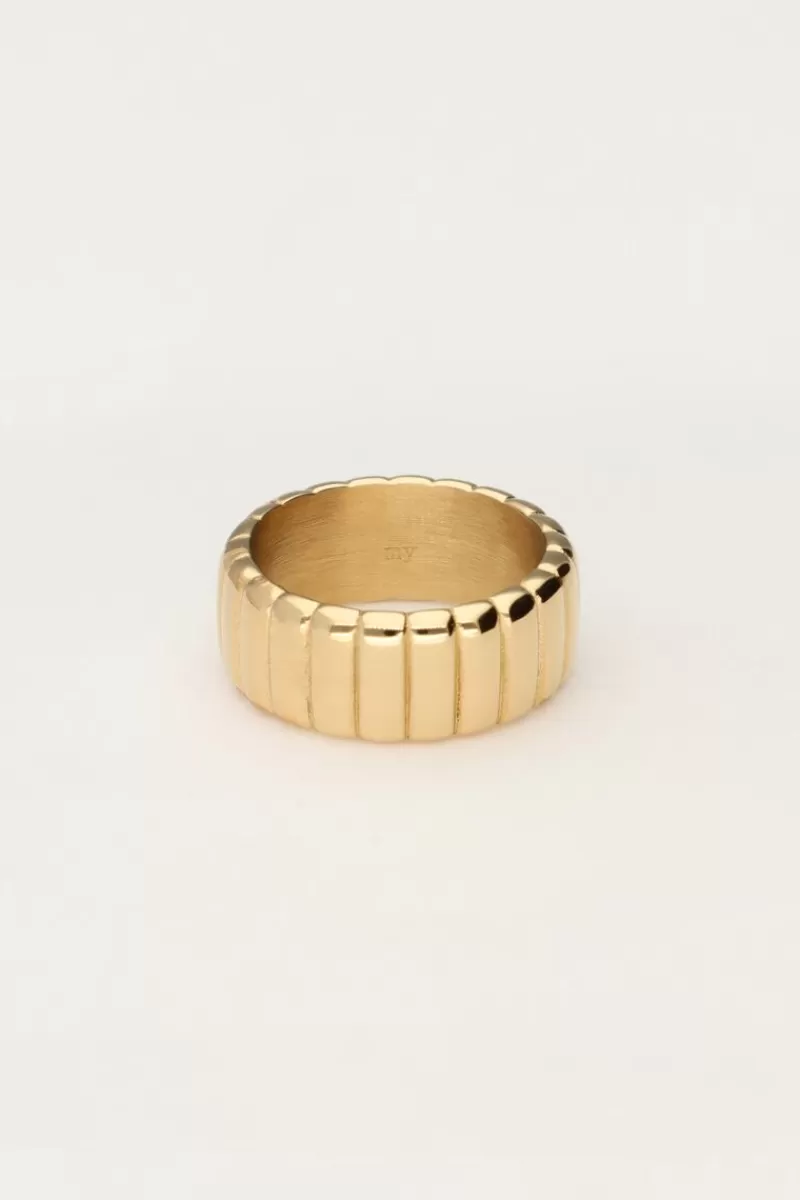 My Jewellery Bague Bold Avec Stries