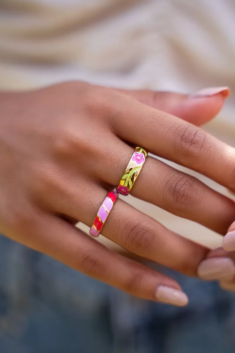 My Jewellery Bague Casa Fiore Avec Fleurs Roses