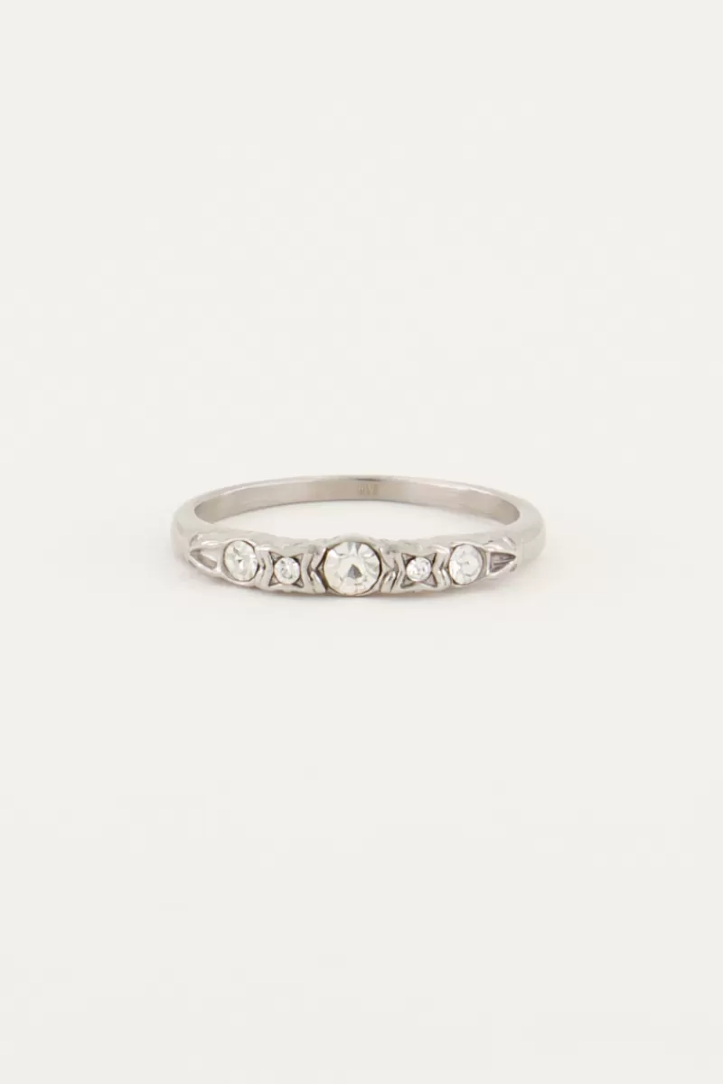 My Jewellery Bague Classique Vintage Avec Cristal