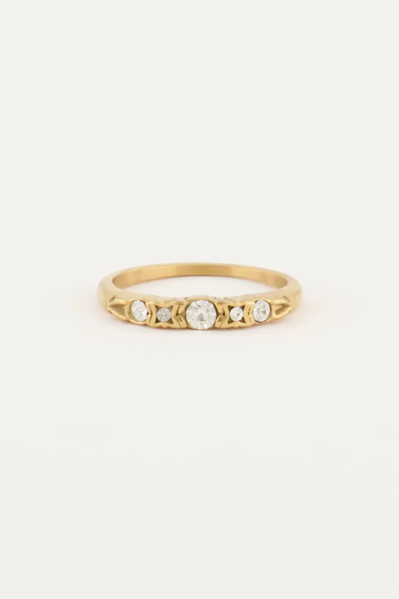 My Jewellery Bague Classique Vintage Avec Cristal