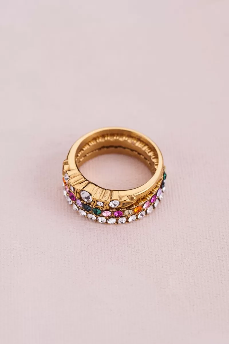 My Jewellery Bague Classique Vintage Avec Cristal