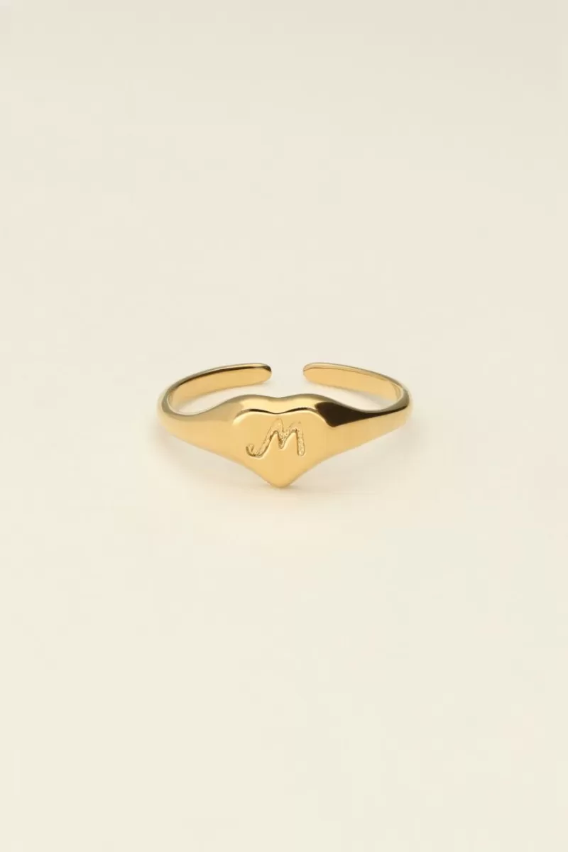 My Jewellery Bague Coeur à Initiale