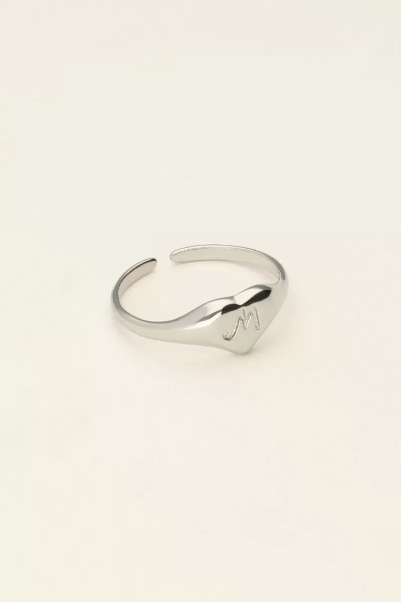 My Jewellery Bague Coeur à Initiale