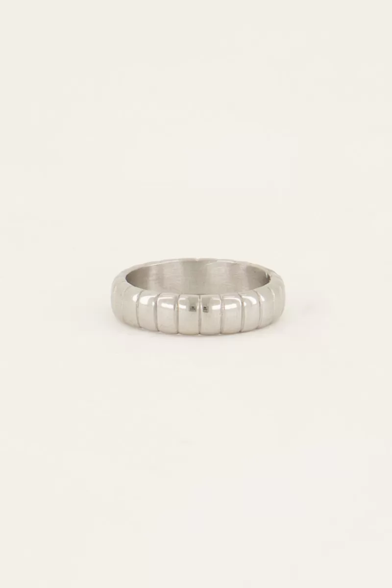 Homme My Jewellery Bague Iconic Avec Nervures