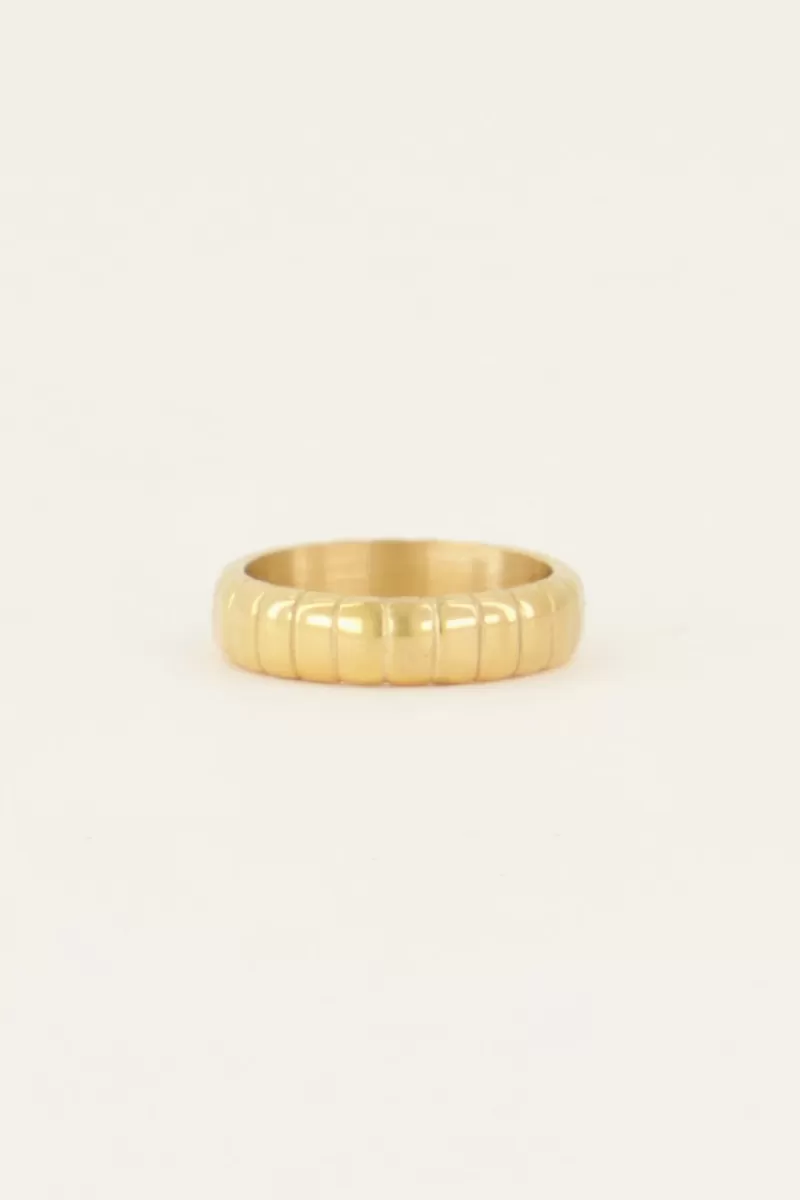 Homme My Jewellery Bague Iconic Avec Nervures
