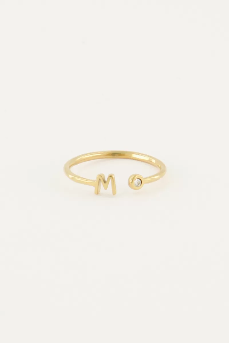 My Jewellery Bague Initiale Avec Pierre