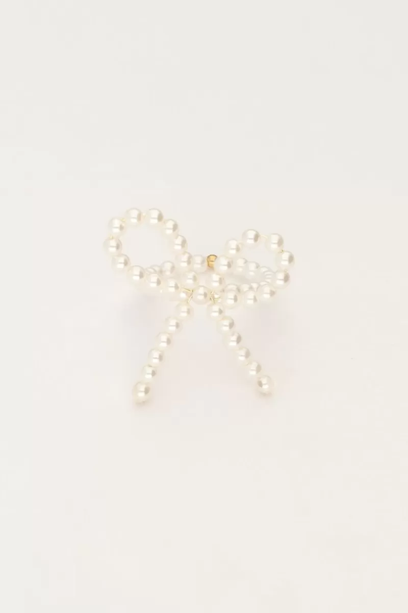 My Jewellery Bague élastique Avec Perles Et Noeud