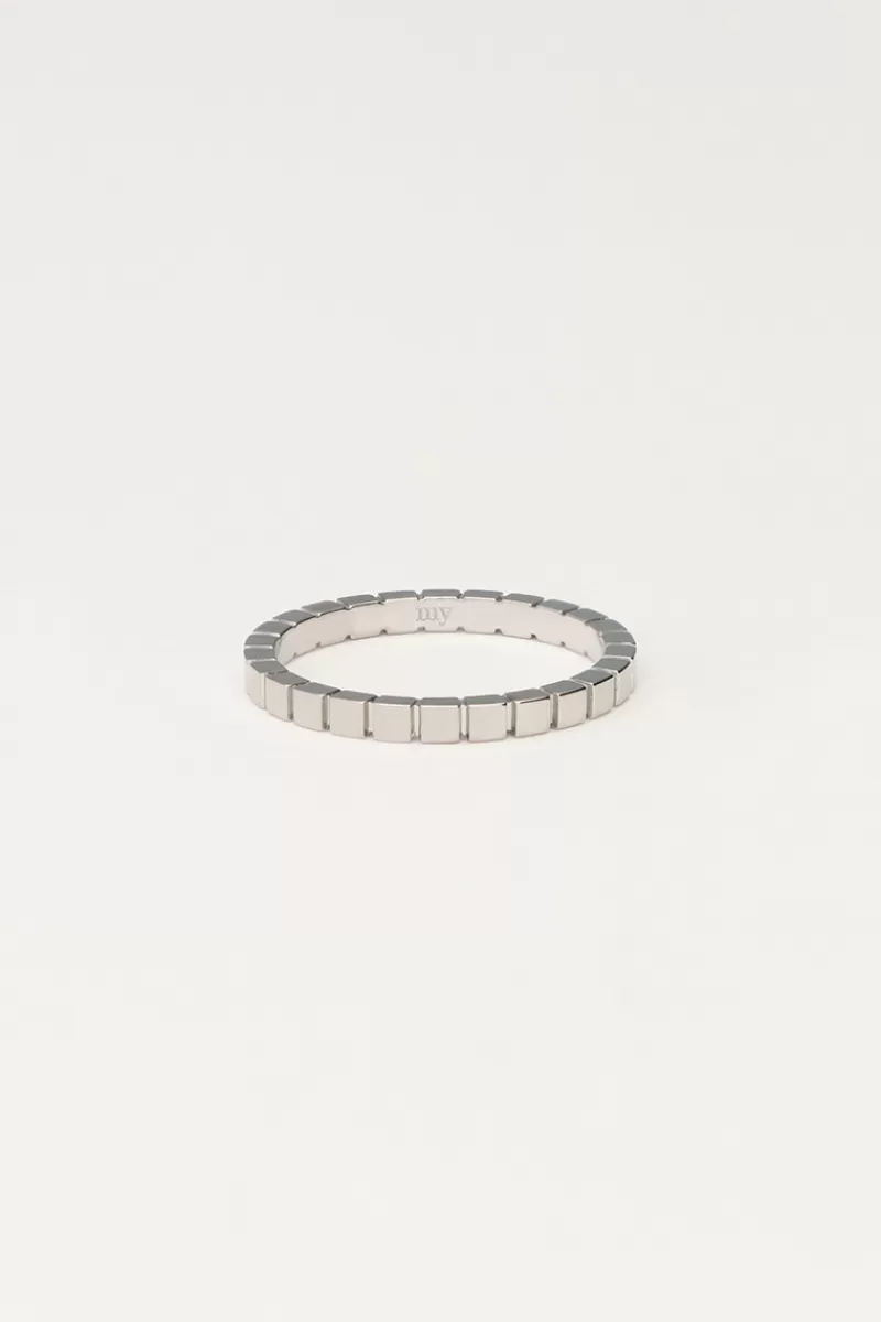 My Jewellery Bague Minimaliste à Carreaux