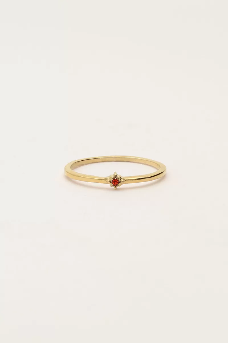 My Jewellery Bague Minimaliste Avec Pierre De Naissance
