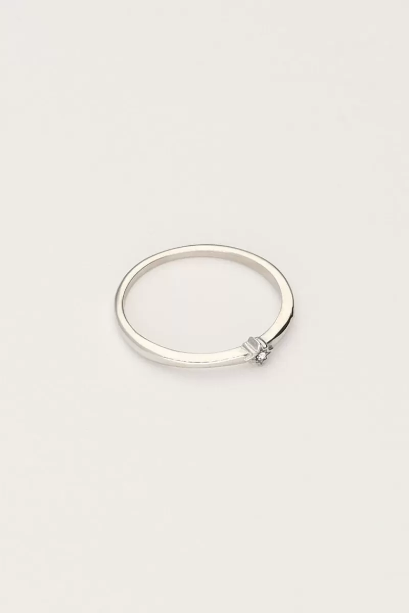My Jewellery Bague Minimaliste Avec Strass