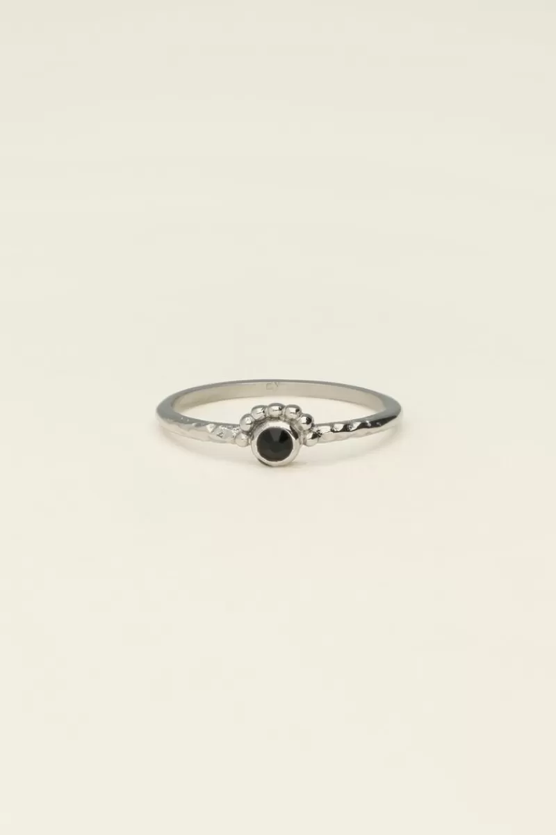 My Jewellery Bague Petite Pierre Noire Universe