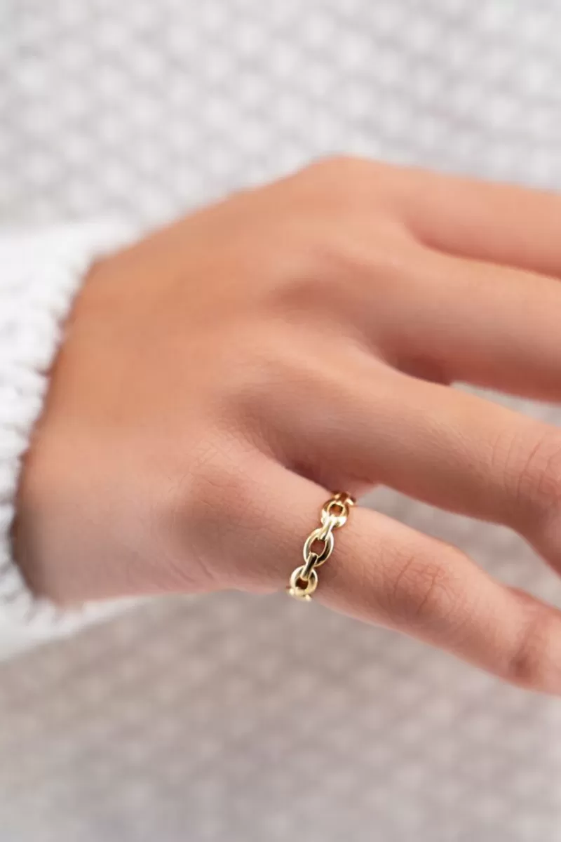 My Jewellery Bague Rose Avec Maillons