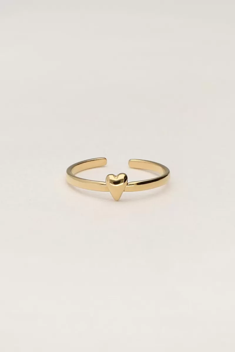 My Jewellery Bague Rose Avec Petit Cœur