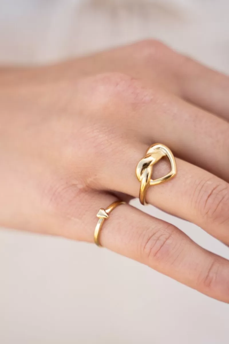 My Jewellery Bague Rose Avec Petit Cœur