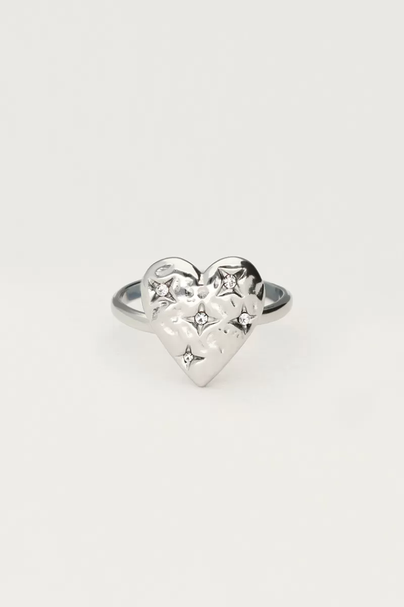 My Jewellery Bague Starry Avec Cœur Et Strass