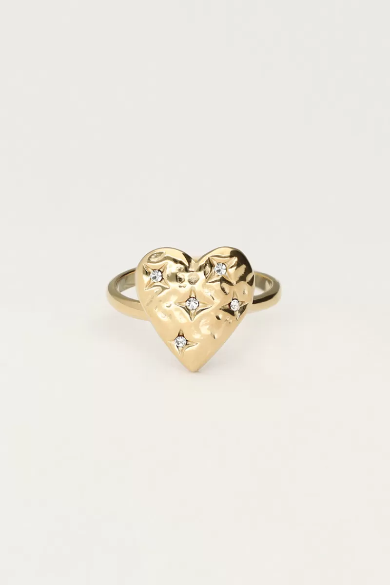 My Jewellery Bague Starry Avec Cœur Et Strass