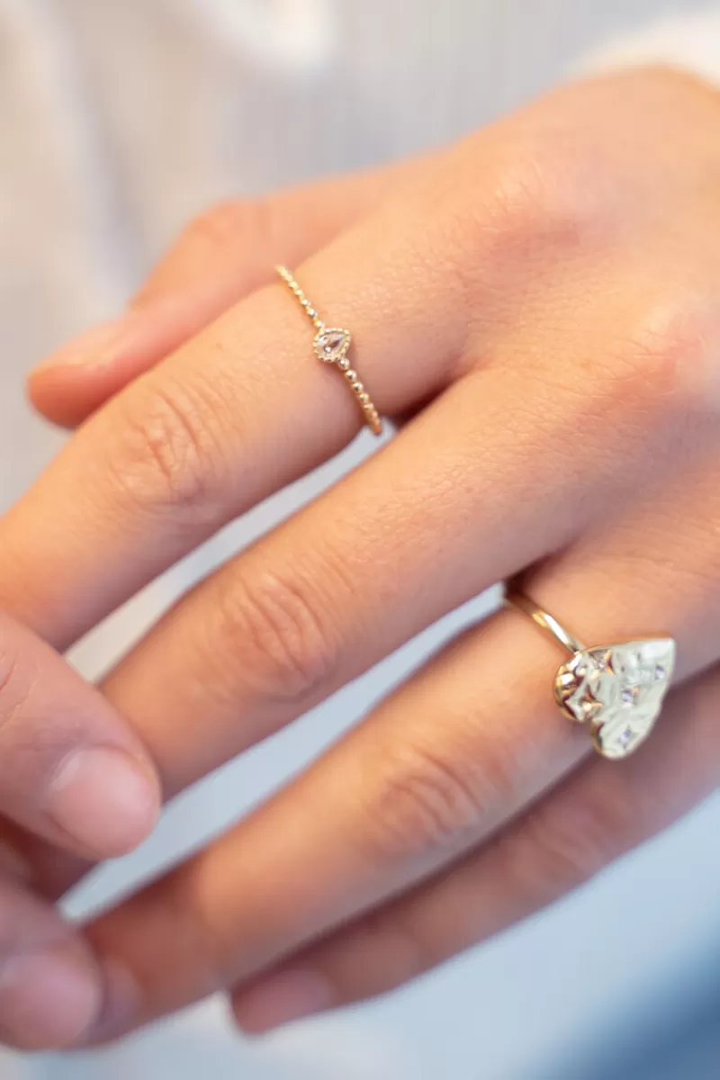 My Jewellery Bague Starry Minimaliste Avec Strass