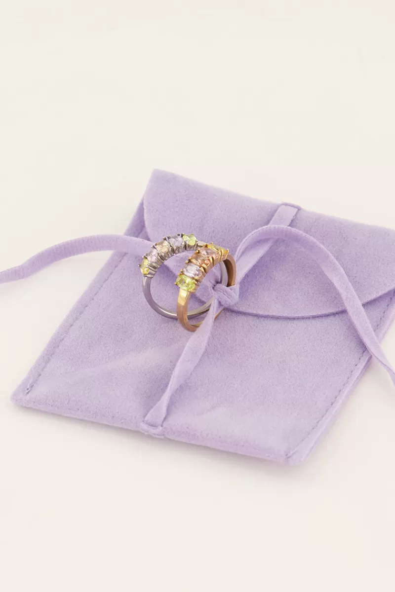 My Jewellery Bague Tendance Cocktail Avec Pierres Multicolores