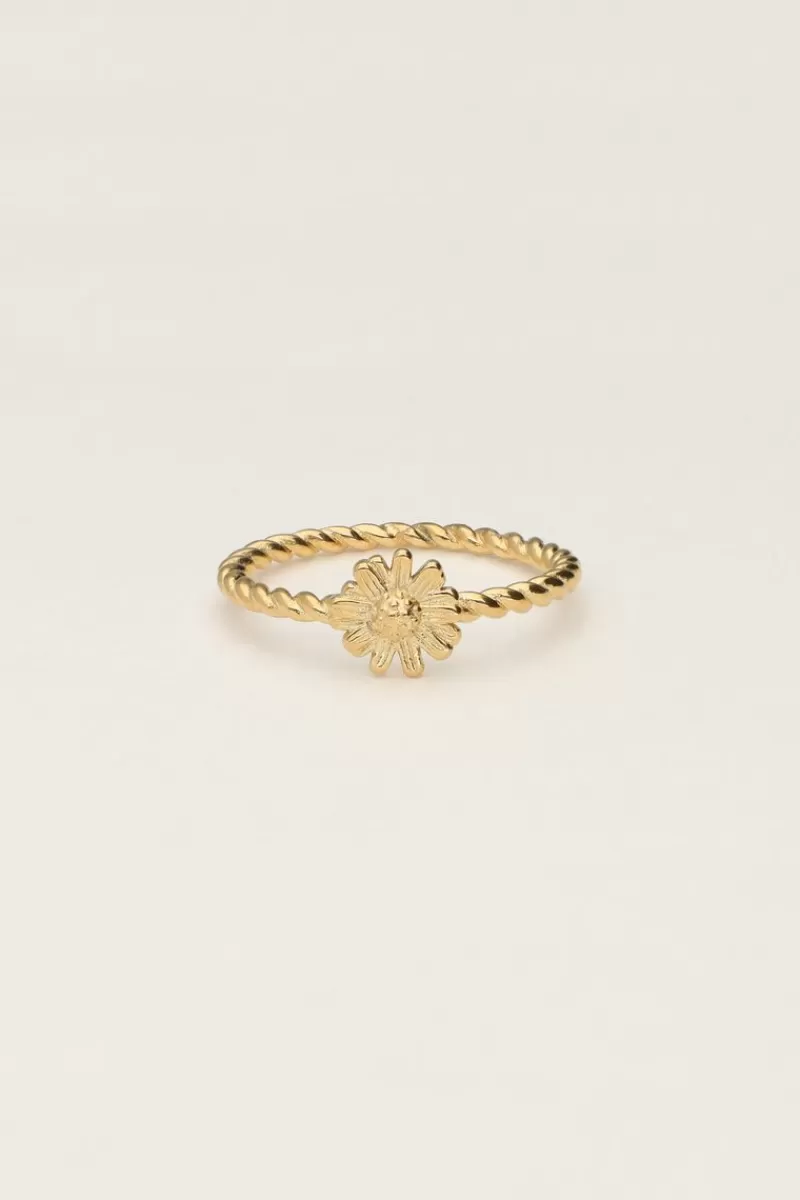 My Jewellery Bague Torsadée Avec Fleur