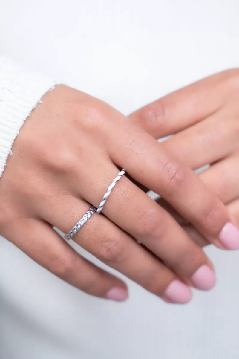 My Jewellery Bague Torsadée Blanche