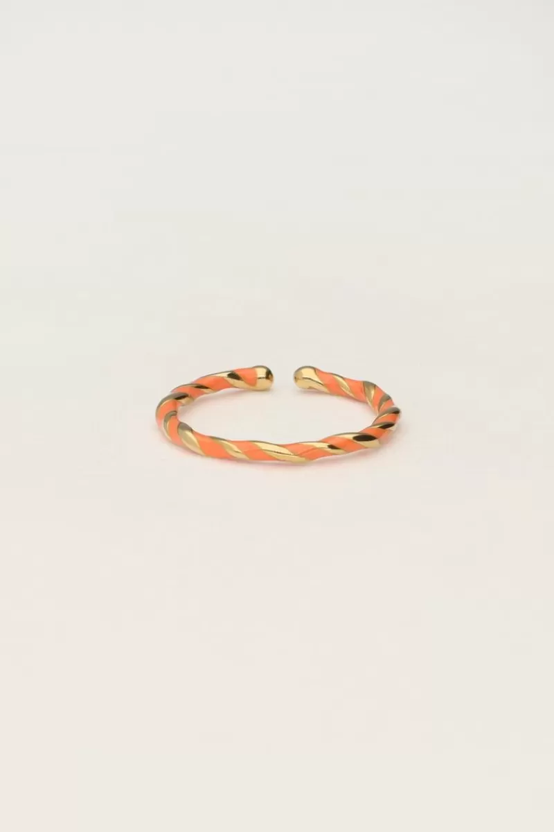 My Jewellery Bague Torsadée Orange