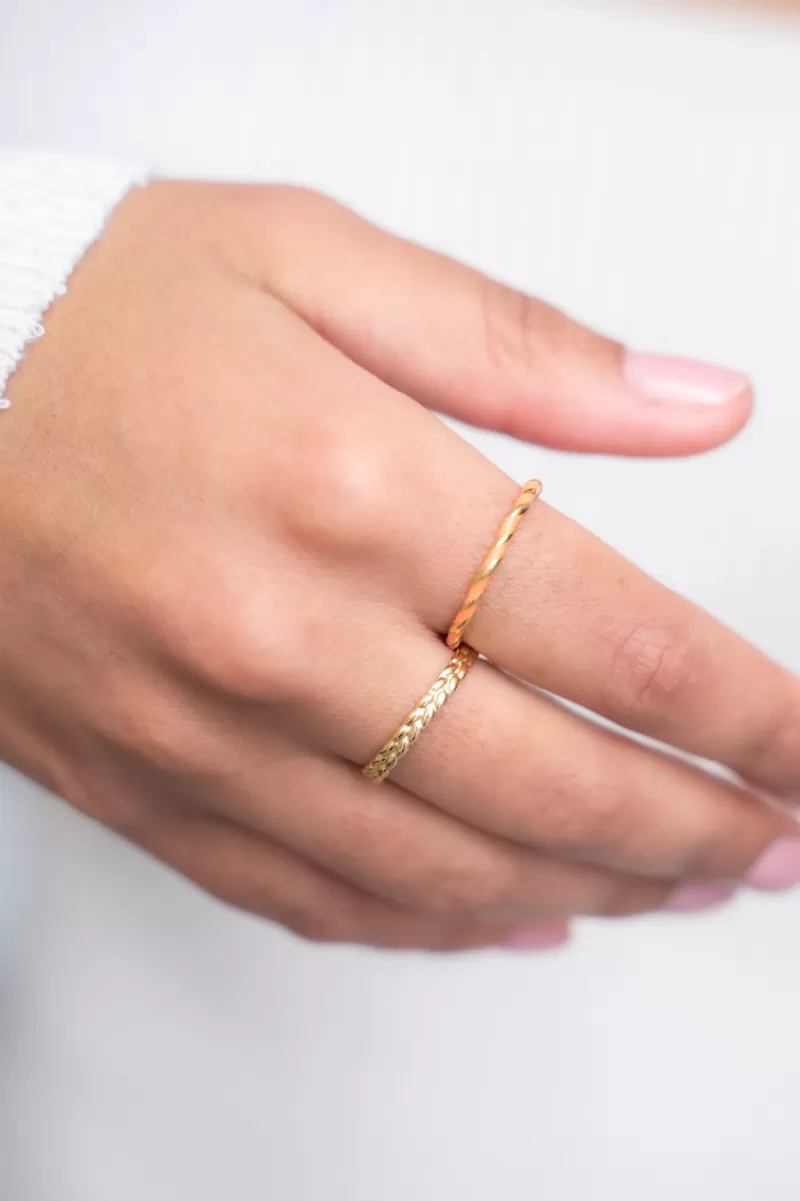 My Jewellery Bague Torsadée Orange