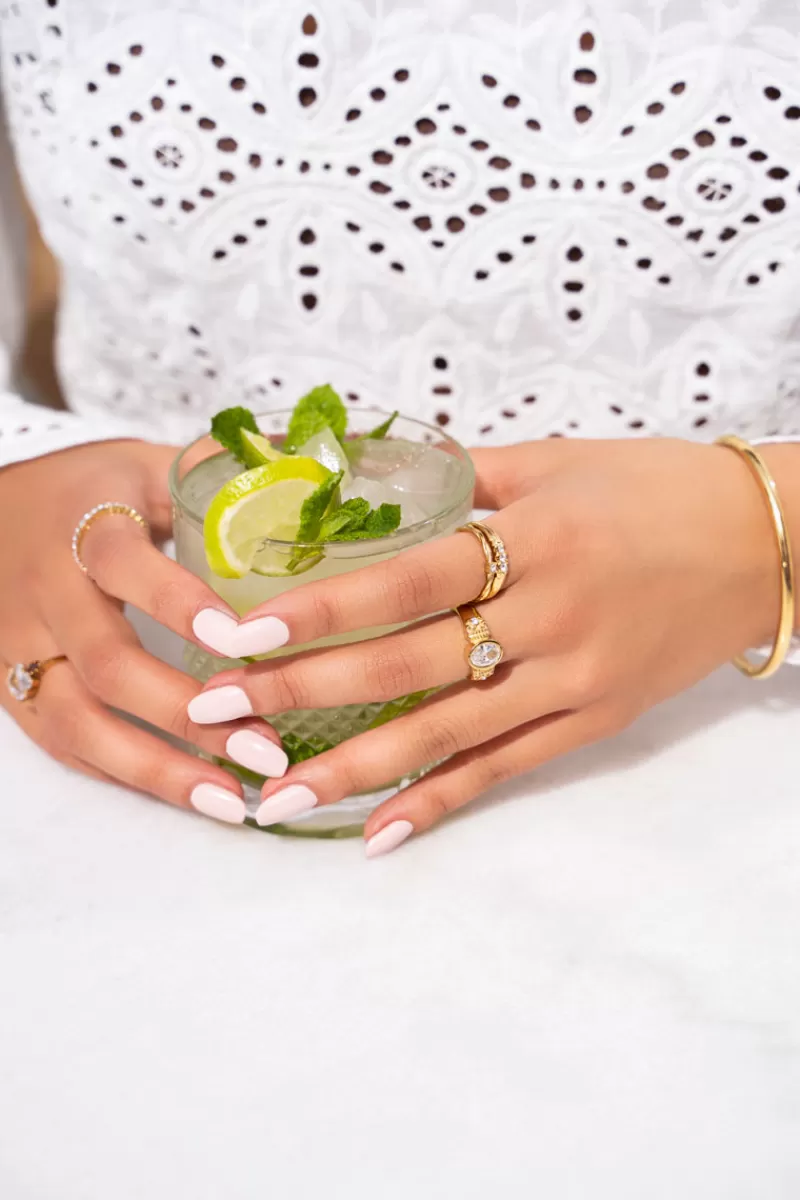 My Jewellery Bague Torsadée Pierre Ice Cubes