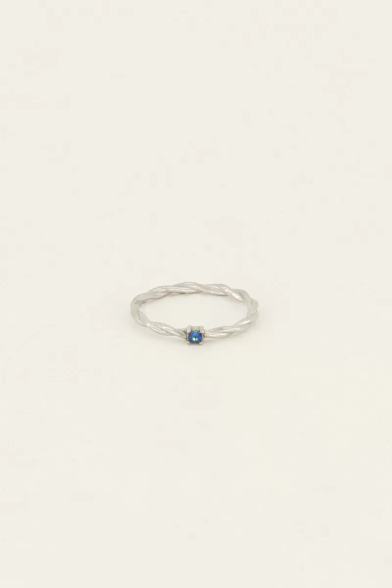 My Jewellery Bague Torsadée Pierre Océan