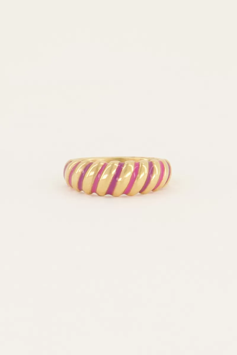 My Jewellery Bague Torsadée Rose Candy