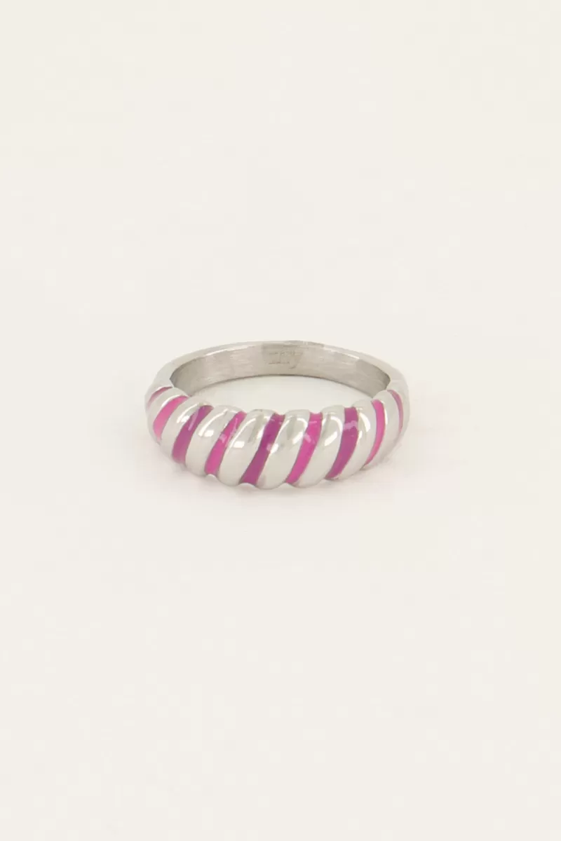 My Jewellery Bague Torsadée Rose Candy