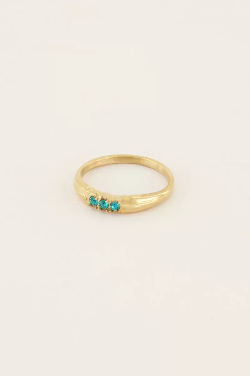 My Jewellery Bague Trois Pierres Azzurro