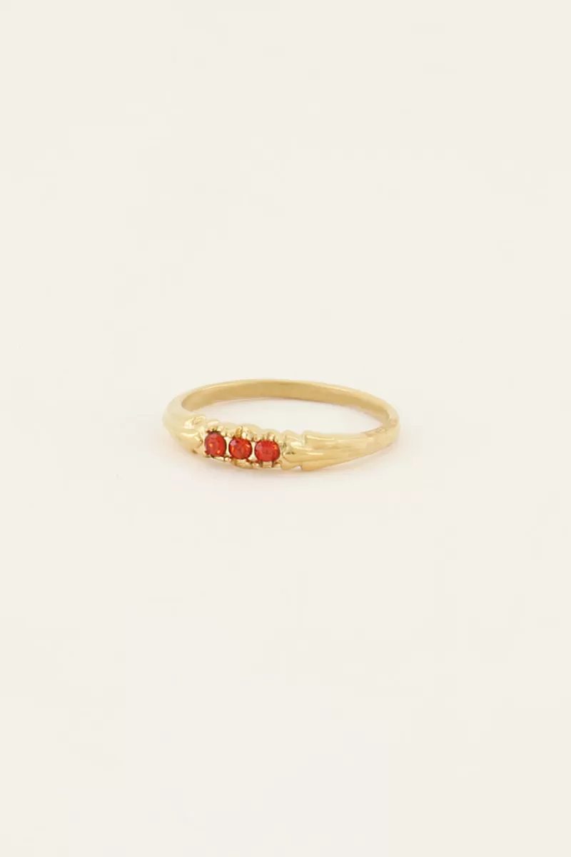 My Jewellery Bague Trois Pierres Pomegranate