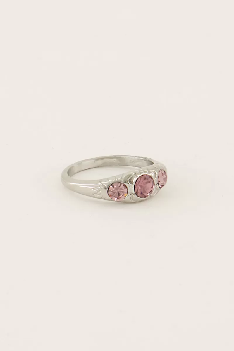 My Jewellery Bague Trois Pierres Strawberry