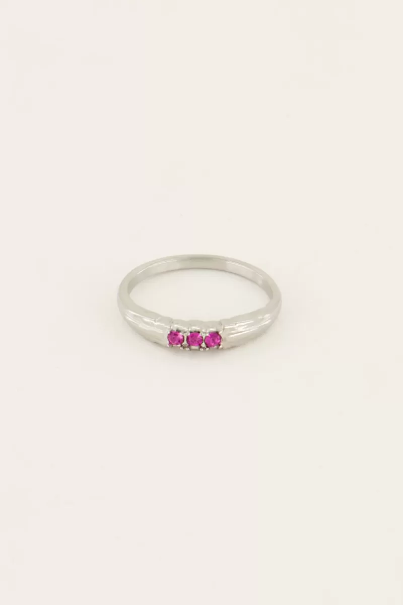 My Jewellery Bague Trois Pierres Very Berry