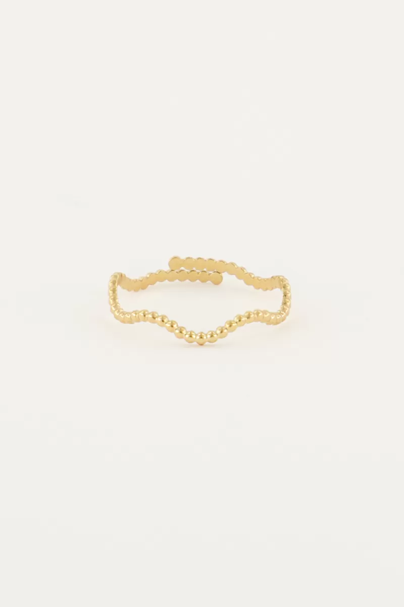 My Jewellery Bague Vague Avec Sphères