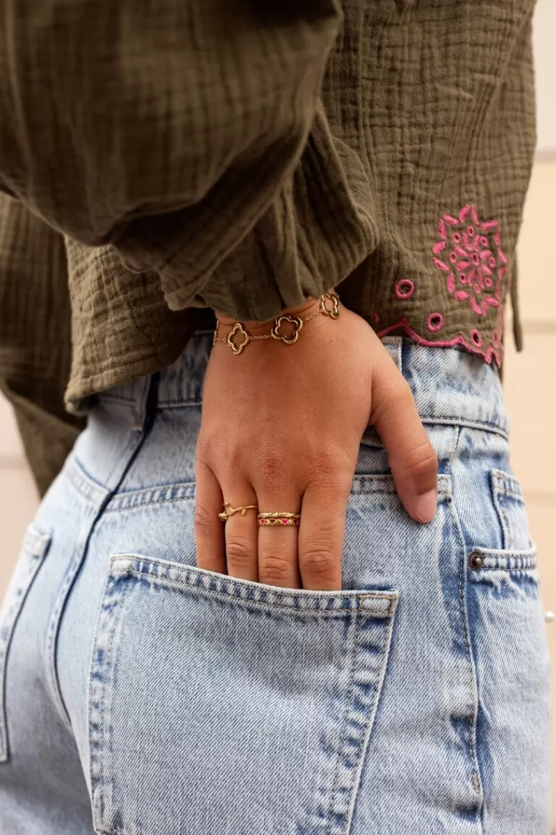 My Jewellery Bague Vintage Avec Rose