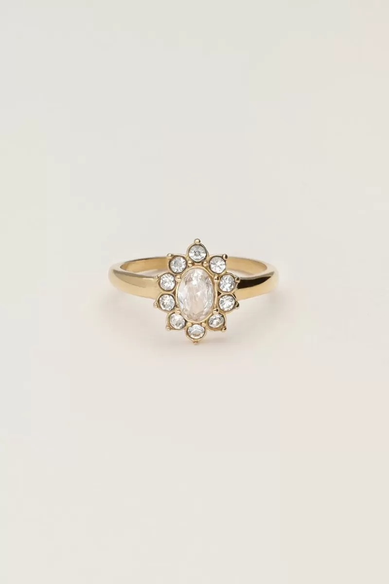 My Jewellery Bague Vintage Avec Strass Transparents