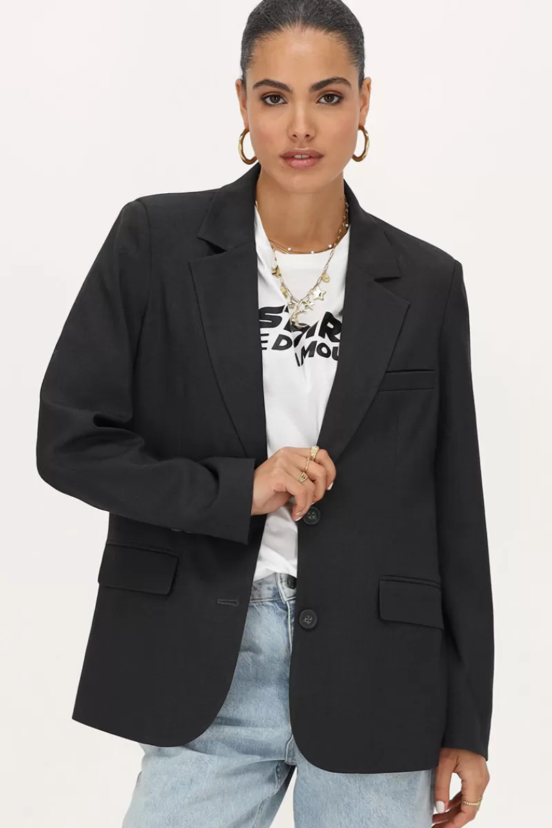 My Jewellery Blazer Gris Foncé Avec Poches Et Boutons