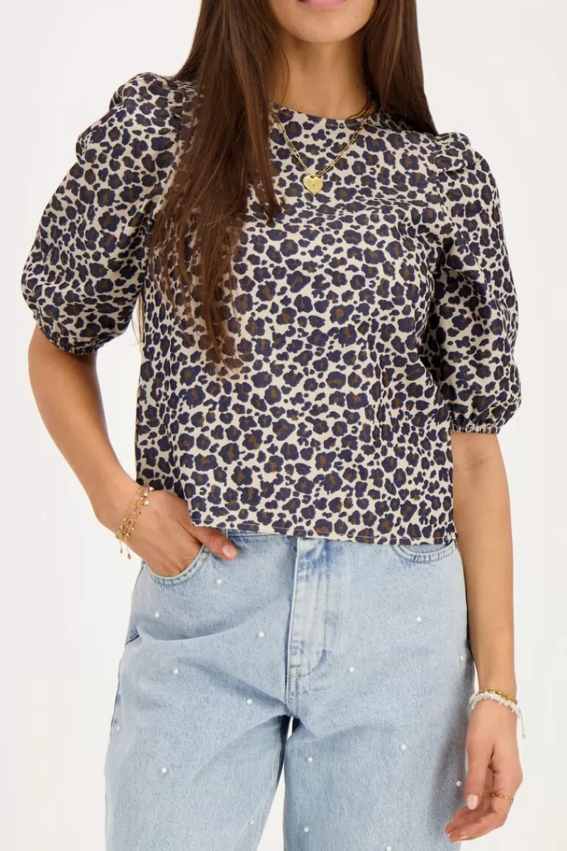 My Jewellery Blouse à Imprimé Léopard Avec Nœuds Au Dos