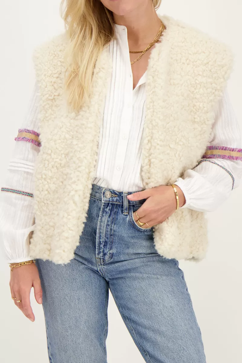 My Jewellery Blouse Blanche Plissée