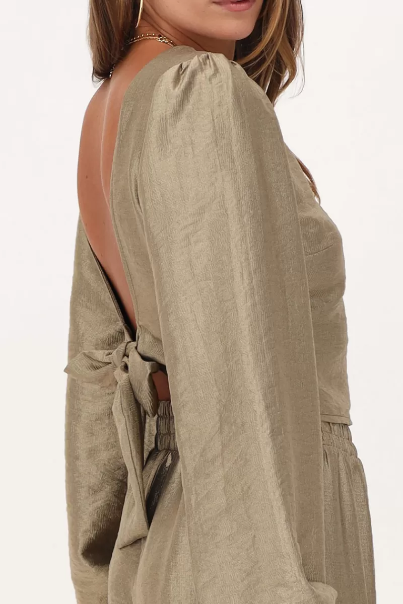 My Jewellery Blouse En Bronze Avec Nœud Au Dos