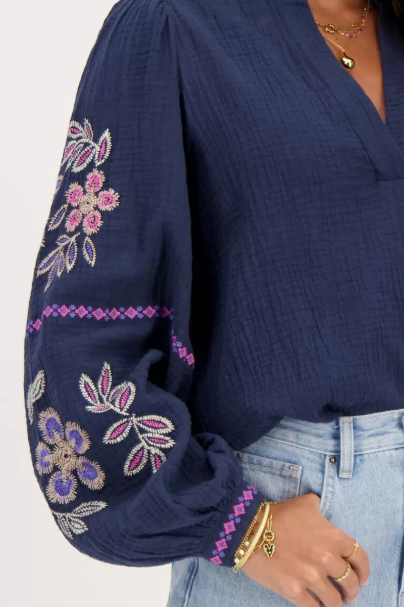 My Jewellery Blouse En Mousseline Avec Broderie
