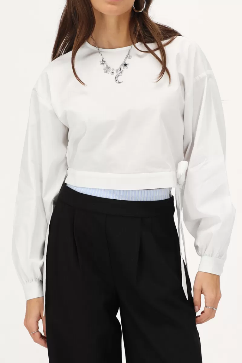 My Jewellery Blouse En Popeline he Avec Nœuds