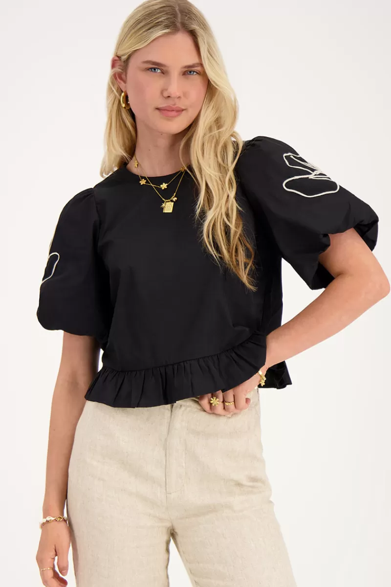 My Jewellery Blouse e à Motifs Fleuris Et Nœuds Dans Le Dos